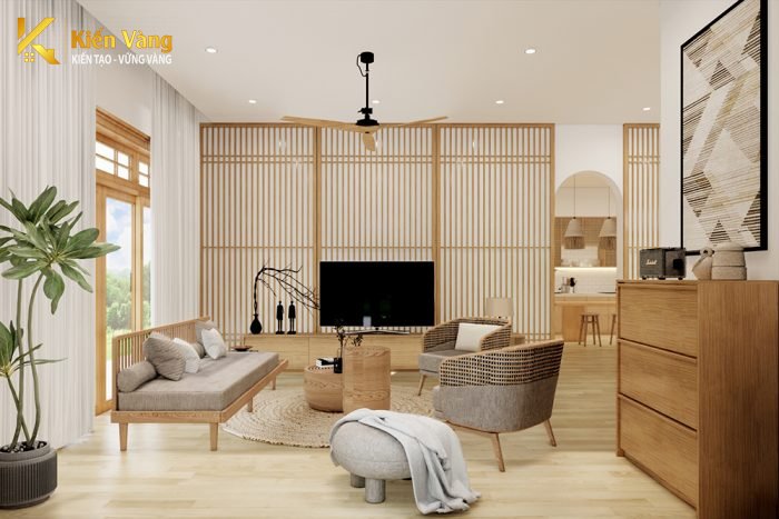 Mẫu biệt thự kiểu Nhật 1 tầng với nét đẹp mộc mạc, tối giản