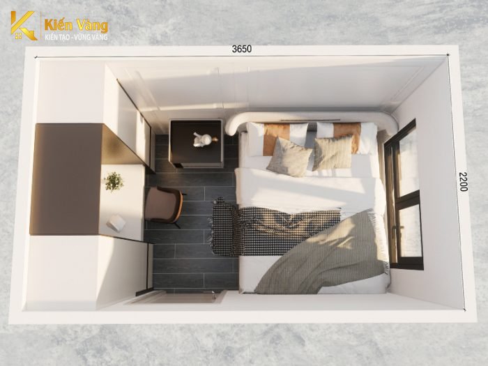 thiết kế phòng ngủ 8m2