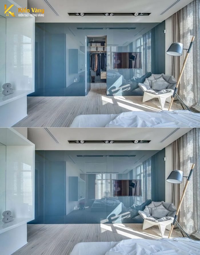Ý tưởng thiết kế phòng thay đồ trong phòng ngủ sang trọng, hiện đại
