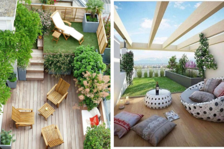 10 Ý tưởng thiết kế sân vườn trên sân thượng nhà phố cực đẹp 2024