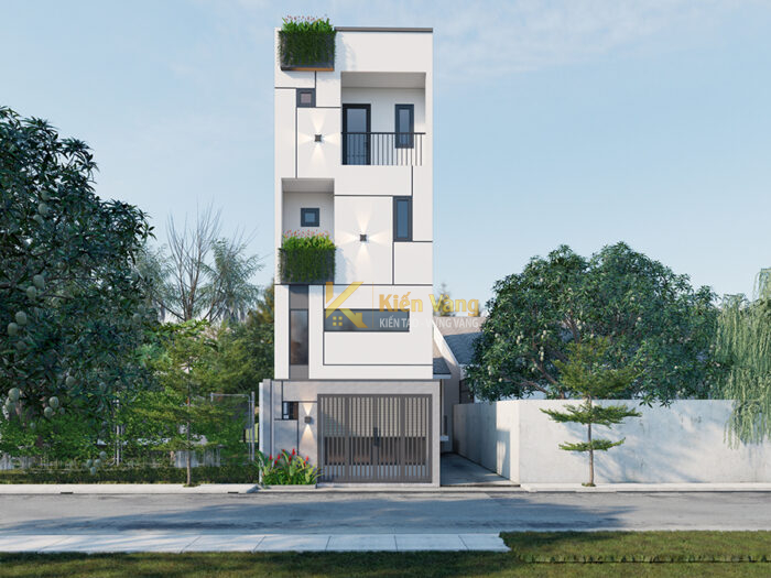nhà thô 1 trệt 1 lửng 2 lầu