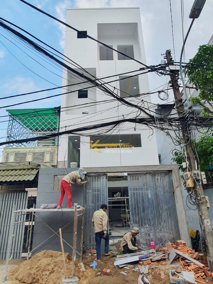 nhà thô 1 trệt 1 lửng 2 lầu