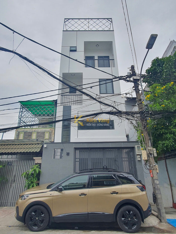 nhà thô 1 trệt 1 lửng 2 lầu
