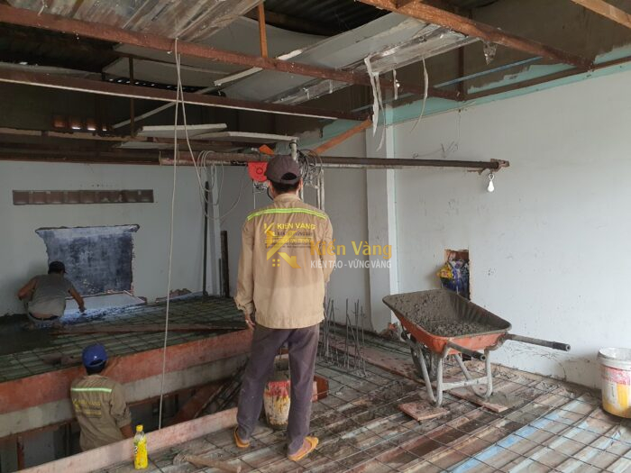 cải tạo nâng tầng nhà bằng sàn giả